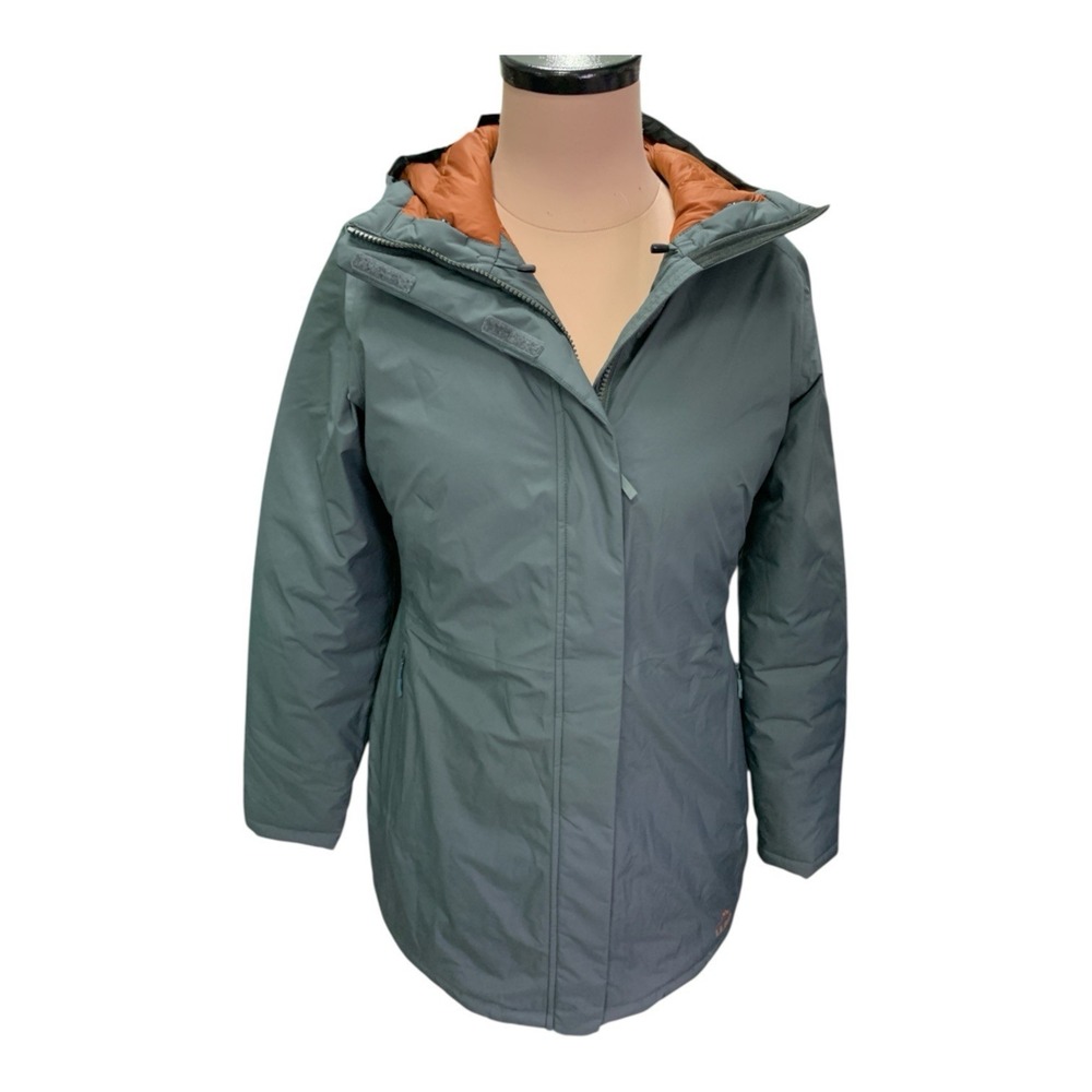 LL Bean Women's Waterproof Ultralight Down Coat Shadow Green XS Petite NWTS